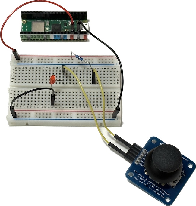 LED circuit with potentiometer